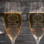 Sektglas mit Gravur