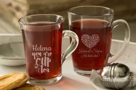 Teeglas mit Gravur