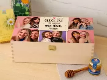 holz geschenkbox mit foto