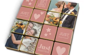 Schokoladen-Puzzle mit Foto