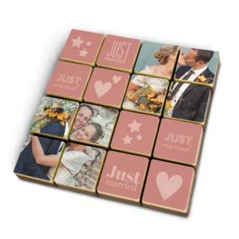 Schokoladen-Puzzle mit Foto
