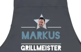 Schürze bedrucken mit Foto und Text