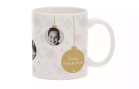 weihnachtstasse mit foto text