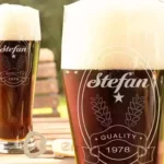 Weizenbierglas mit Gravur
